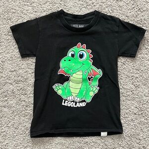 Kids Black T-Shirt with Green Dragon Graphic